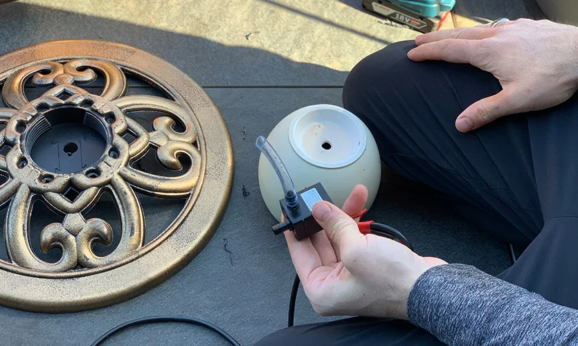 diy waterfountain bird bath